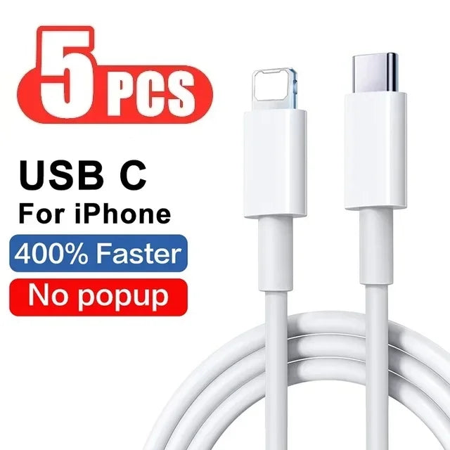 Original USB Cable For Apple iPhone 14 13 11 12 Pro Max XR 7 8 Plus Fast Charging USB C Date Cable For iPad Charger Accessories
